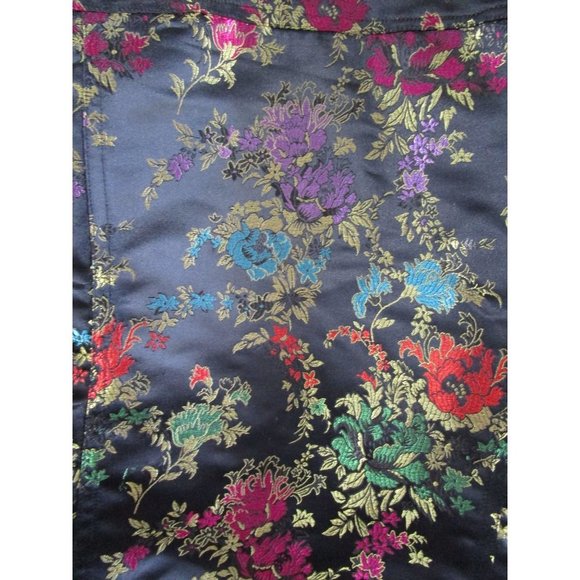 Asian Inspired Jewel Tone Brocade Trucker Style Jacket Spenser Jeremy Lg EUC - Picture 11 of 14